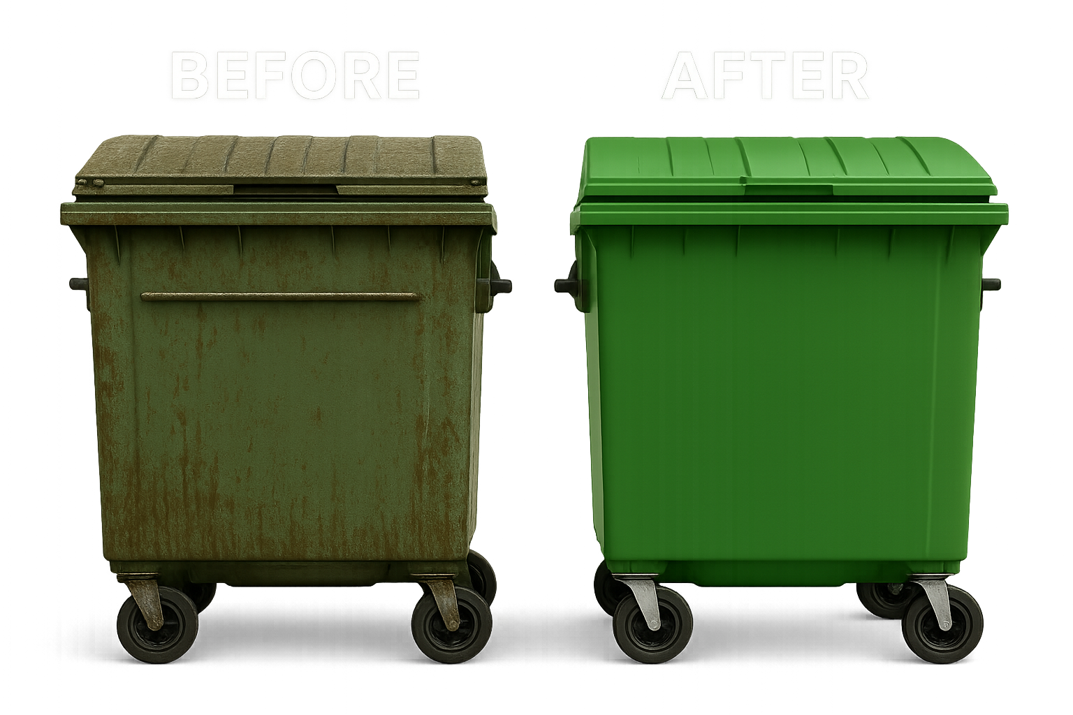 Avant/Après nettoyage de bacs